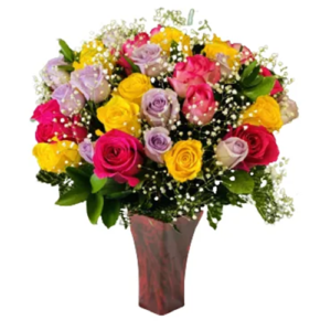 Felicity Arrangement mix roses in a vase