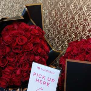 25 LARGE red rose wrapped bouquet