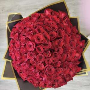 25 LARGE red rose wrapped bouquet SPECIAL!