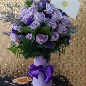 Purple rain deluxe collection two dozen LARGE purple roses
